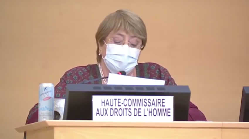 26th of February 2021 UN high commissioner on human rights While presenting her updates to 46th session of UNHRC 46th Session, included Kashmir updates in the worst human rights situations in the world