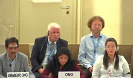Dr. Saira Shah of Mir University of Science and technology speaking on agenda item 5 during 42nd Session of UNHRC