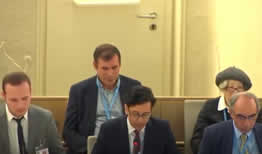 Mr. Ahmed Qurashi Executive Director YFK Speaking on agenda item 3, during 42nd Session of UNHRC