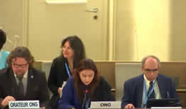 Prof. Shugafta Ashraf of University of Kotli taking part in general debate item 4 during 42nd Session of UNHRC